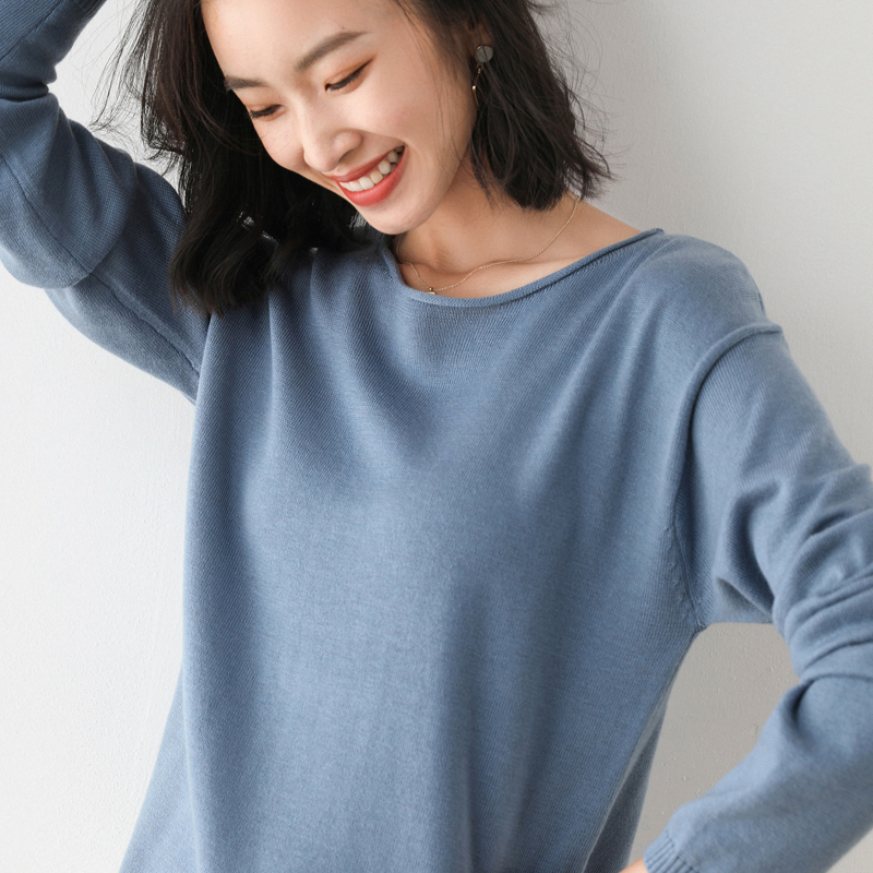 【网红爆款】秋冬款v领圆领女针织衫 肤馨毛针织衫