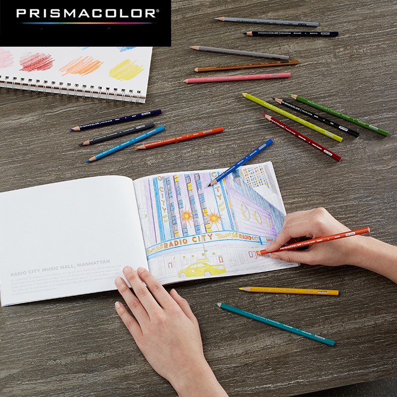 美国三福Prismacolor霹雳马彩铅单支补色成人学生专业手绘美术绘画培斯玛白色黑色彩色铅笔肤色肉色多色可选 - 图0