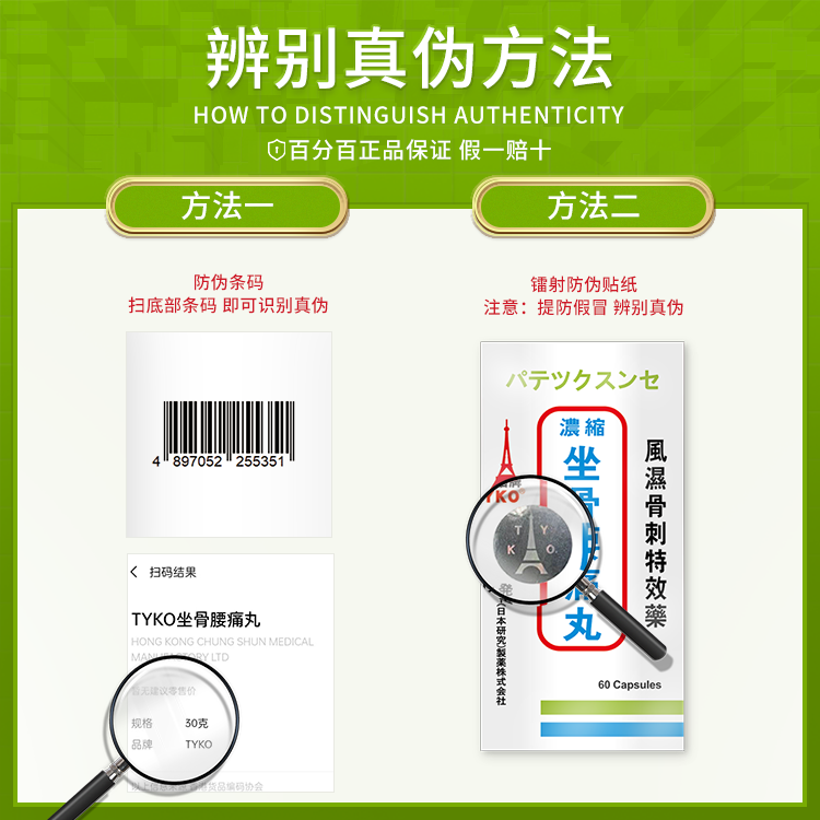 坐骨神经腰疼丸日本塔牌坐骨腰痛丸腰突腿屁股通络克星专用特效药