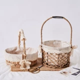 Корзина, портативный плетеный цветочный магазин, DIY, подарок на день рождения