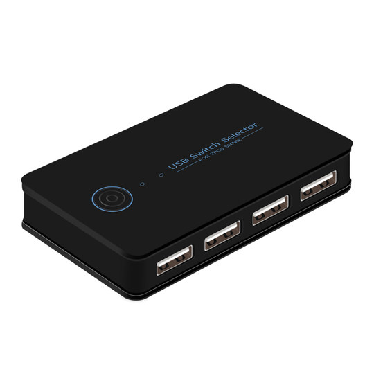 USB Sharing Switch Multiple computers share a set of mouse and keyboard desktop notebook KVM2 in 4 out HUB converter U disk 2.0 printer 1 drag 2 4 in 1 port split hub