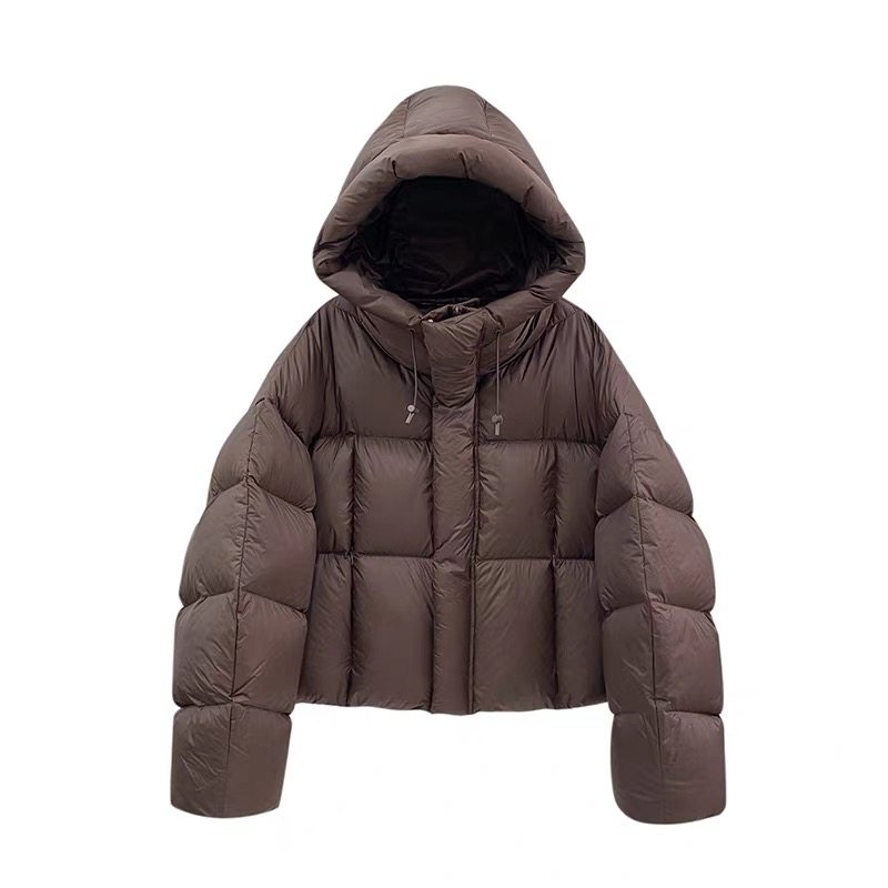 泡芙肯豆短款羽绒棉服女2025冬季新款法式小众美式面包服连帽外套,淘宝优惠券,粉丝福利购,淘宝优惠卷