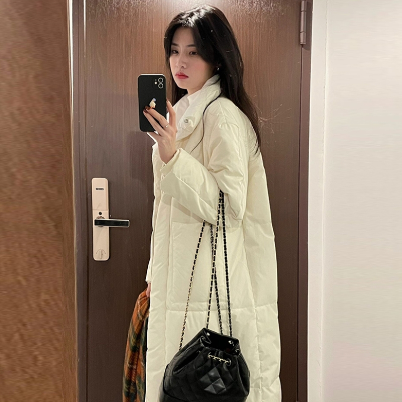 保命战袍90白鸭绒羽绒服女加厚2025秋冬季新品学生百搭蓬松外套潮 - 图3