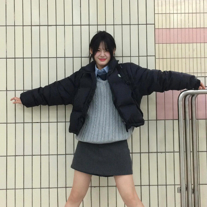 90白鸭绒短款羽绒服女小个子2025秋冬季新款学生百搭面包服外套潮,淘宝优惠券,粉丝福利购,淘宝优惠卷