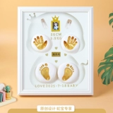 Фоторамка, памятные отпечатки рук и ног для новорожденных для младенца, делается под заказ