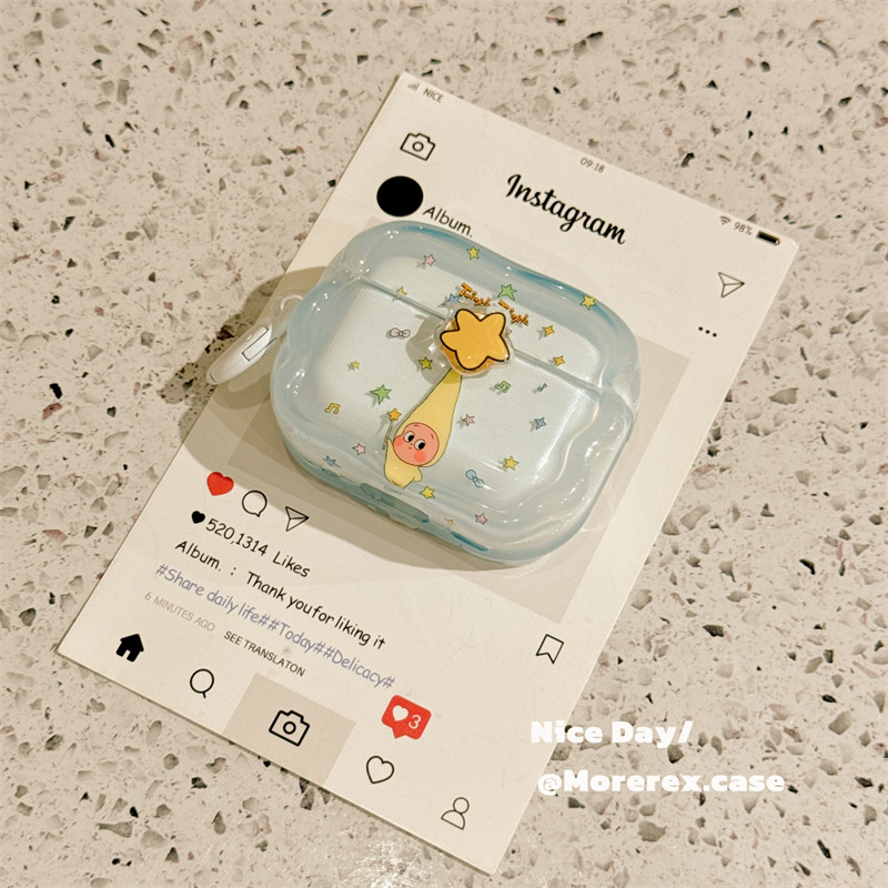 立体卡通旋转星星小人适用苹果新4代airpods蓝牙无线耳机保护套airpods1/2/3硅胶软壳airpodspro三代男女新款,淘宝优惠券,粉丝福利购,淘宝优惠卷