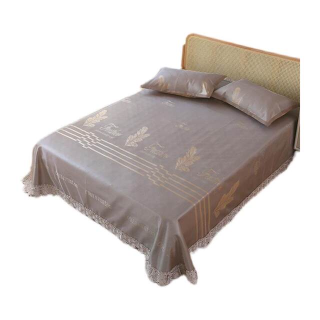 High-end ice silk soft cool mat for summer naked sleeping household single and double foldable bed sheet machine washing mat three-piece set