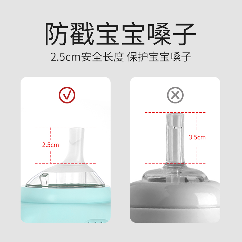 5.5cm吸管嘴鸭嘴偏心奶嘴仿母乳奶嘴防胀气 - 图1