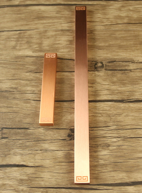 中国风紫铜镇纸黄铜简约创意文房用品镇尺学生书法压纸金属小摆件