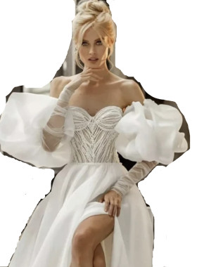 美币达新娘婚纱礼服袖套可拆卸