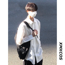 Summer Tinnitus Cos Clothing White Shirt Design Sense Superior Coat Tide Cards European and American Street vintage Shirt Male