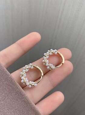冷淡风简约轻奢高级感百搭耳扣气质几何耳环女网红复古耳饰品