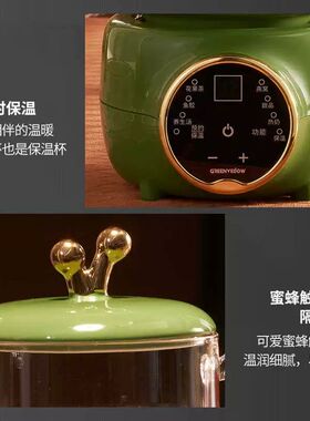 格林盈璐养生壶电炖杯小型加热水杯办公室便携式多功能迷你茶杯