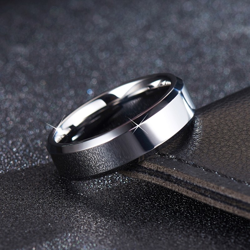 光面男ins潮人韩版个性戒钨金戒指 舒妃娅戒指/指环