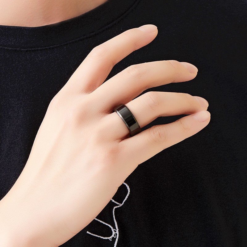 光面男ins潮人韩版个性戒钨金戒指 舒妃娅戒指/指环