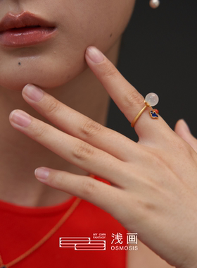 OSMOSIS/浅画银饰女古风戒指