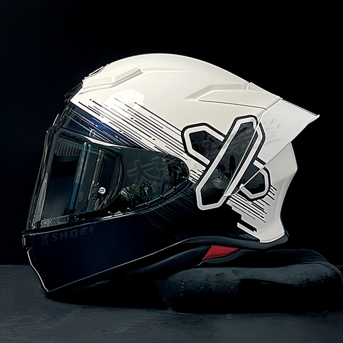 SHOEI Z7 Z8大尾翼电源键红蚂蚁德国站千纸鹤符号X亮黑亮白镜片 - 图2