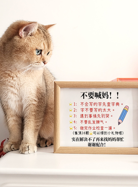 不要喊妈家训家规桌面摆台孩子学习好习惯养成书房书桌励志相框