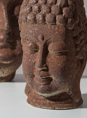 复古佛像摆件佛头装饰