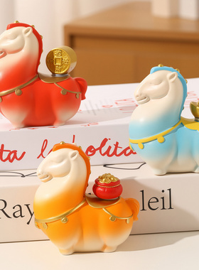 马上有钱创意马年生肖摆件