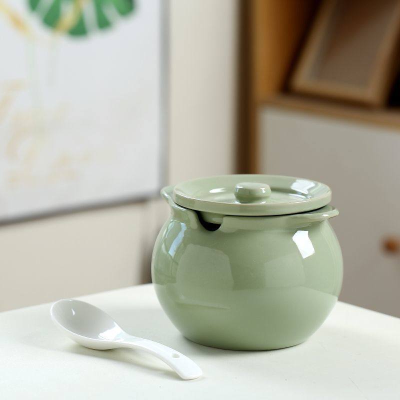 猪油罐专用带盖装陶瓷双耳罐子泼辣子耐高温油家用大号调料辣椒油,淘宝优惠券,粉丝福利购,淘宝优惠卷