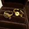 National fashion copper silver-plated handmade jewelry, versatile light luxury gold glue Tibetan mantra rotating ring ring gift