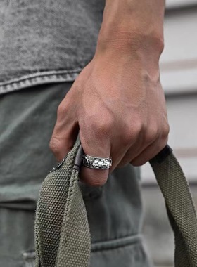 貔貅戒指个性霸气嘻哈开口指环