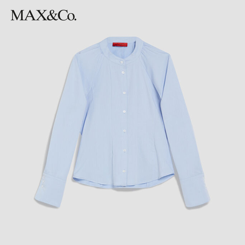 MAX&Co.2023秋冬新款棉质光泽感衬衫7114113003003maxco-图3