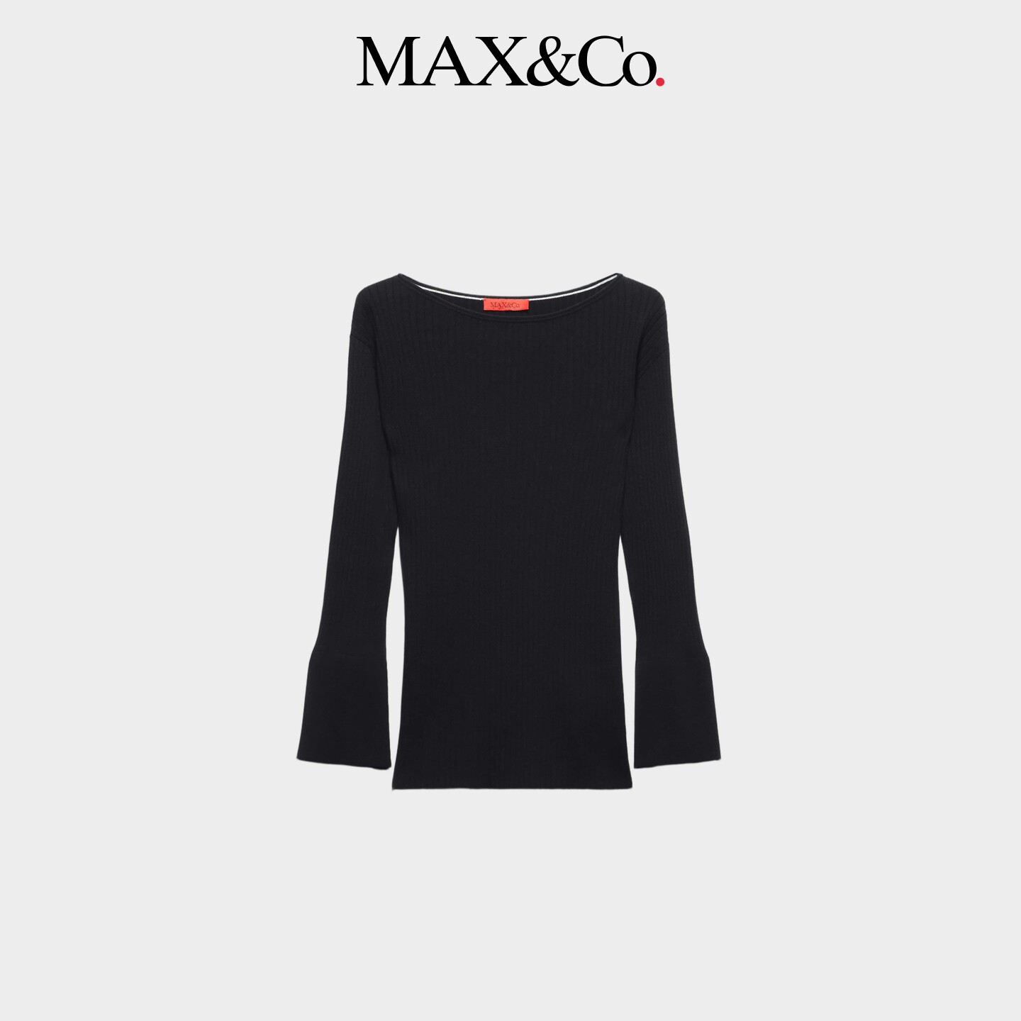 【季末甄选】MAX&Co.女装毛衣修身微喇叭袖针织衫6366045302