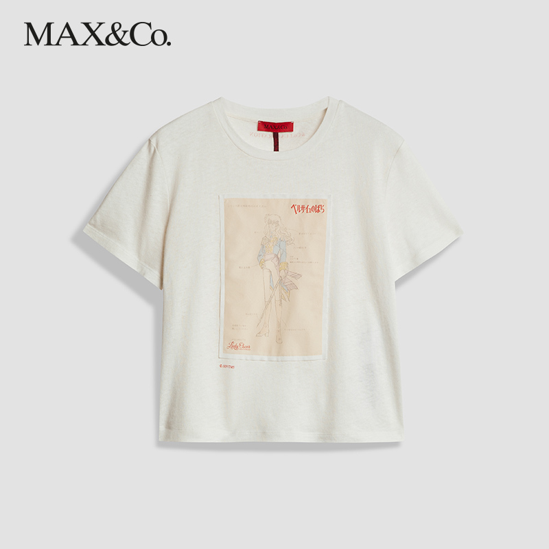 MAX&Co.秋冬新款 LADY OSCAR女士T恤凡尔赛玫瑰联名款maxco-图3