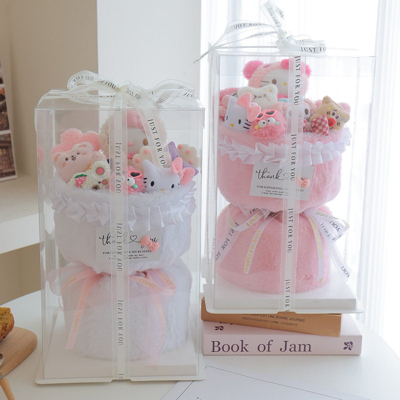 创意kt猫毛绒玩偶花束卡通花送闺蜜女朋友生日礼物七夕情人节礼物