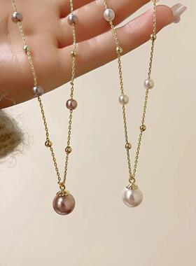 满天星珍珠项链轻奢感毛衣链气质