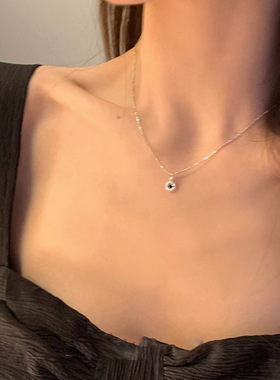 2023年新款银色黑色锆石项链女 复古简约轻奢小众叠戴锁骨链ins风