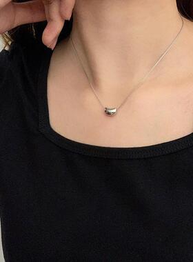 金色豆豆项链女锁骨链小众时尚