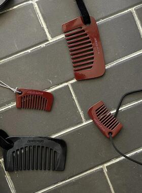 韩国博主小版梳子项链长款吊坠女