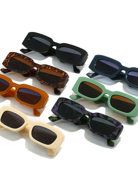 日系cherrykoko新款简约方形太阳镜 欧美时尚cu家矩形百搭墨镜