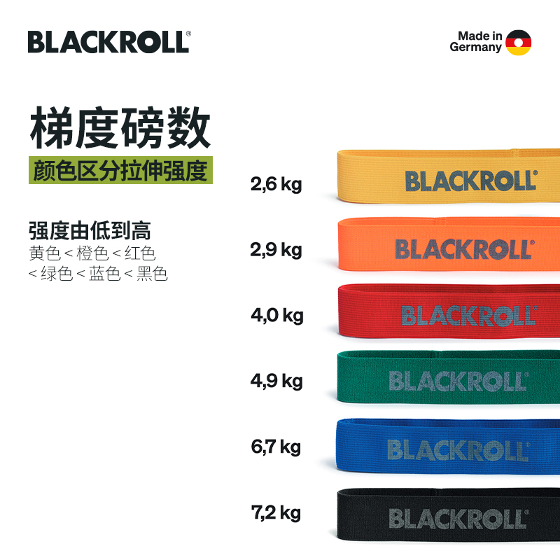 BLACKROLL弹力带瑜伽健身男女拉力绳阻力拉力带拉伸翘臀健身带-图0