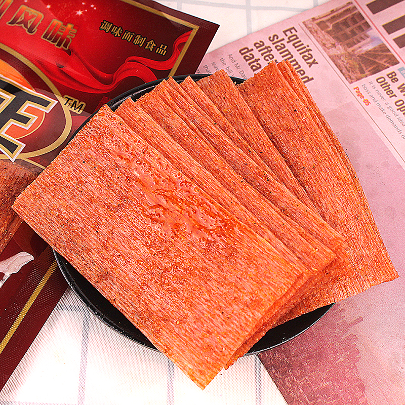 远征辣条大辣片108g老式手撕大辣片8090后儿时怀旧小零食麻辣条片 - 图1