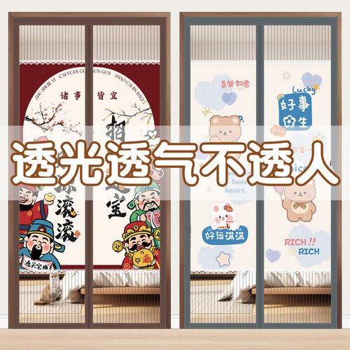 防蚊门帘2026新款夏季磁性沙门门帘免打孔卧室房间防隐私纱网磁吸 - 图3