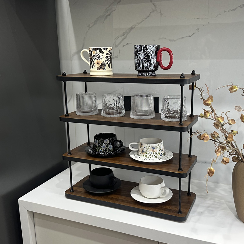 Medium-old cup holder solid wood cup storage and storage rack