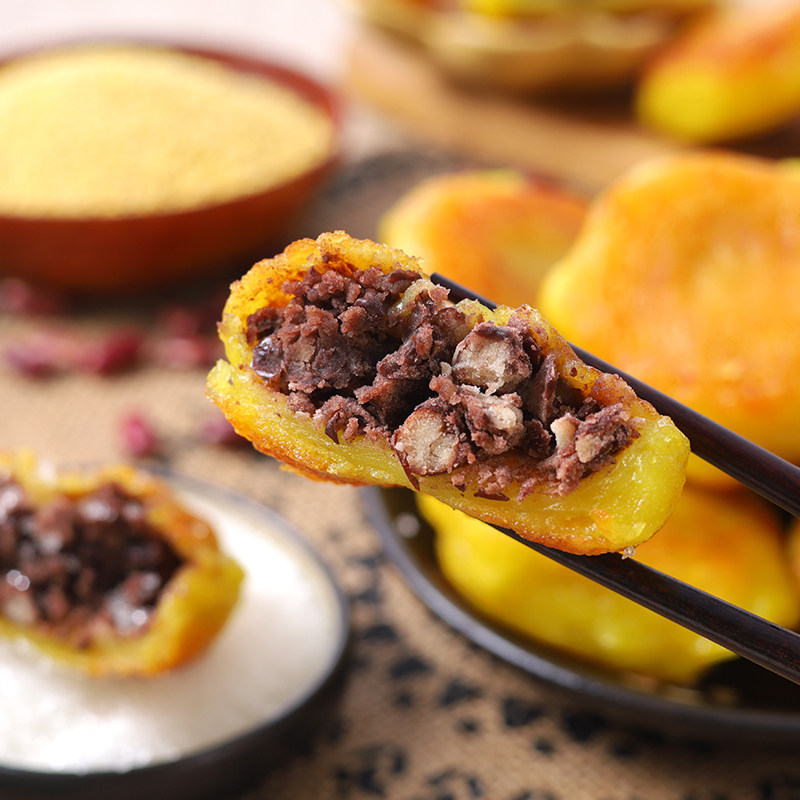 大黄米粘火勺东北特产美食纯手工粘豆包纯手工年糕饼红豆馅黏火勺,淘宝优惠券,粉丝福利购,淘宝优惠卷