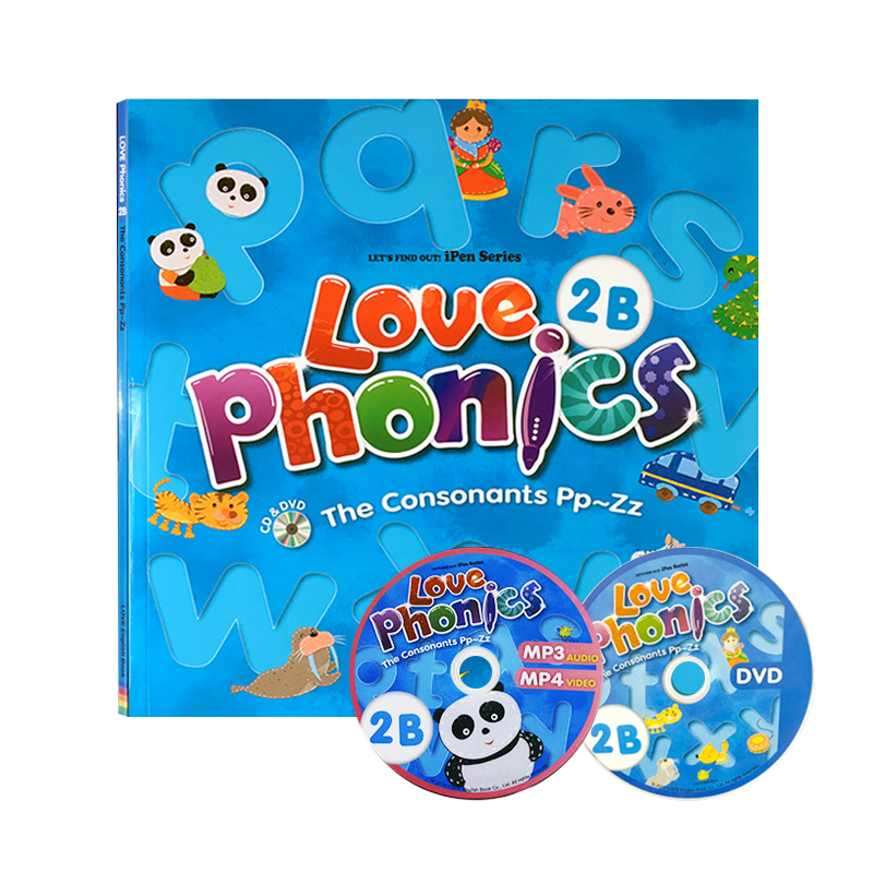 台湾东西图书英语发音love phonics 2B The alphabet Aa-Mn原装进口幼儿英语自然拼读phonics字母拼写3-6岁学前入门启蒙教材 - 图3