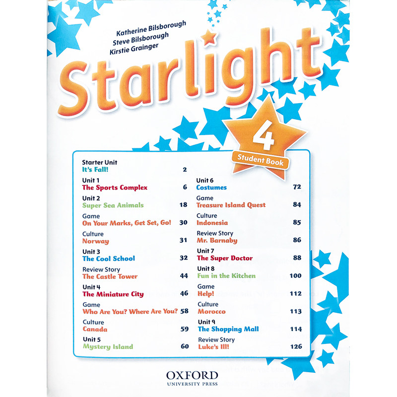 原版进口starlight 4级 牛津少儿英语oxford星光系列 课本+练习册+在线学习 6-12岁小学四年级英文课程美式发音课外辅导培训教材