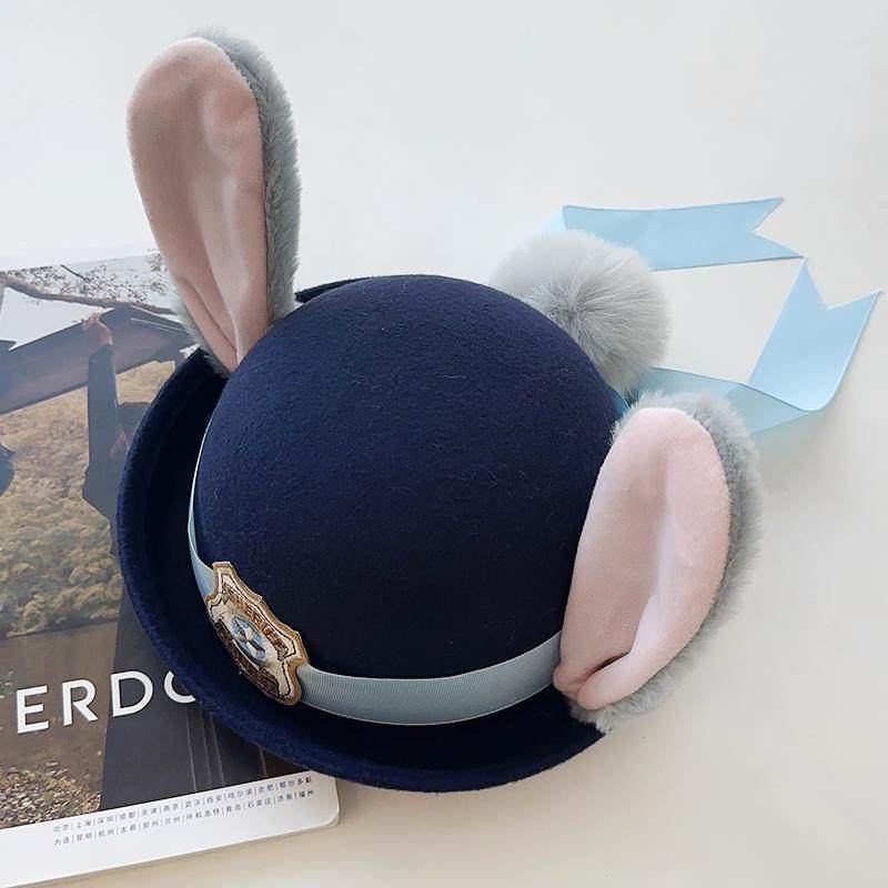 疯狂动物城2周边朱迪兔子警官cos儿童帽子女孩可爱圆顶礼帽贝雷帽,淘宝优惠券,粉丝福利购,淘宝优惠卷