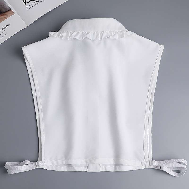 秋冬春保暖百搭蝴蝶结棉布假领子毛衣衬衣装饰护脖假领子女假衣领 - 图1