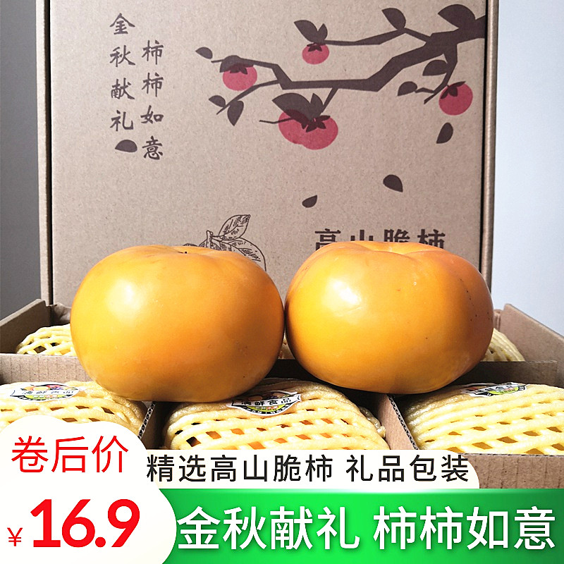 恭城高山脆柿子新鲜水果广西甜脆柿水柿当季大果