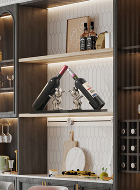 客厅酒柜红酒架轻奢高档装饰摆件