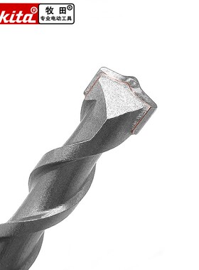 makita牧田电锤钻头圆柄两槽两坑合金穿墙冲击钻头混凝土建工钻头