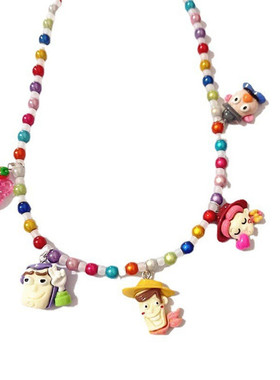 项链玩具总动员胡迪草莓熊镭射珠
