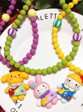 kitty美乐蒂库洛米布丁狗项链